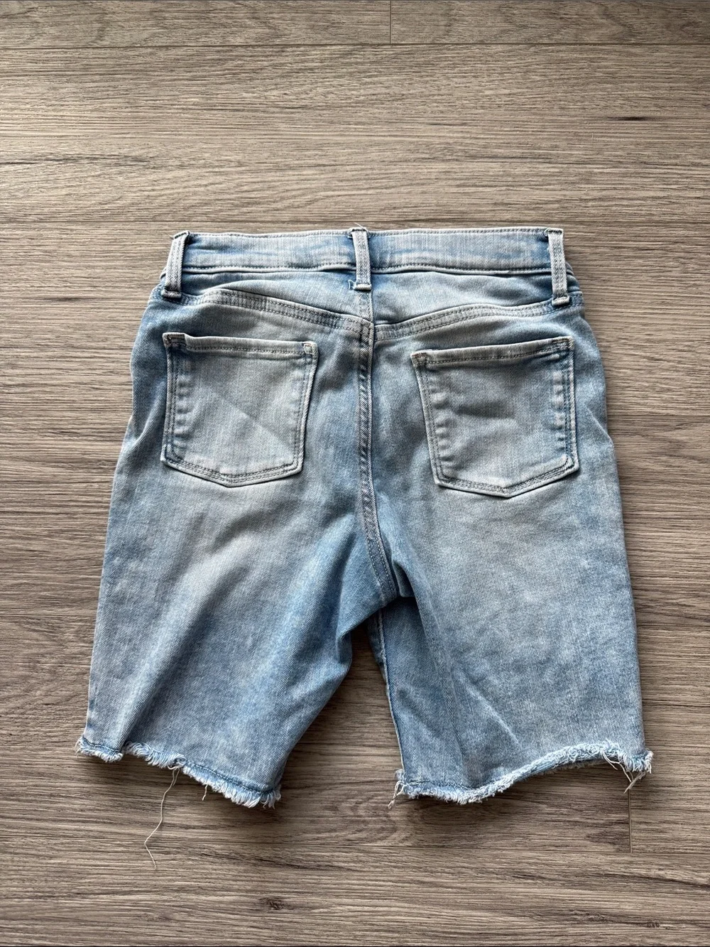 Old Navy Light Blue Distressed Denim Shorts Size 12